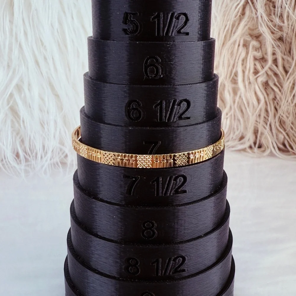Elegant Goldtone Textured Bangle Bracelet